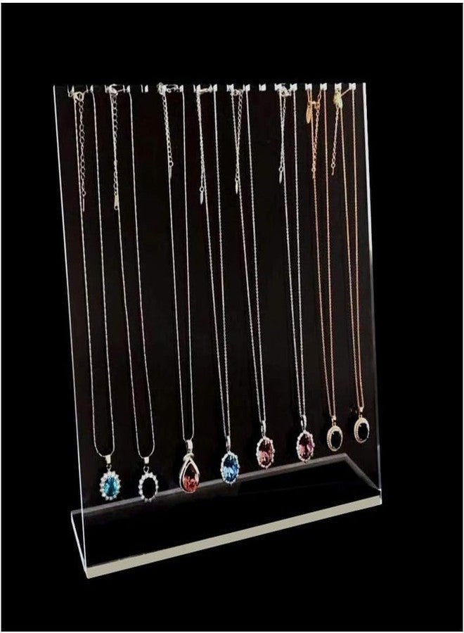 Kd3nesh Premium Acrylic Necklace Display Stand – Modern Minimalist Jewelry Holder for Pendant Sets, Chains & Accessories | Clear Necklace Display Panel for Shop Showcase, Exhibition & Home Décor - Image 1