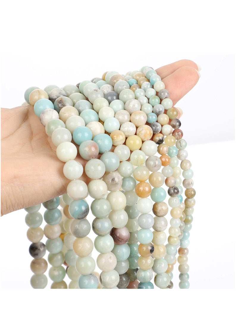 Excefore 60pcs 6mm Black Point Natural Stone Beads for Jewelry Making, Energy Stone Healing Power, Chalcedony Jades Natural Beads Round Smooth, Necklace Bracelet , Excellent Polishing, Enjoy Diy Fun - Image 3