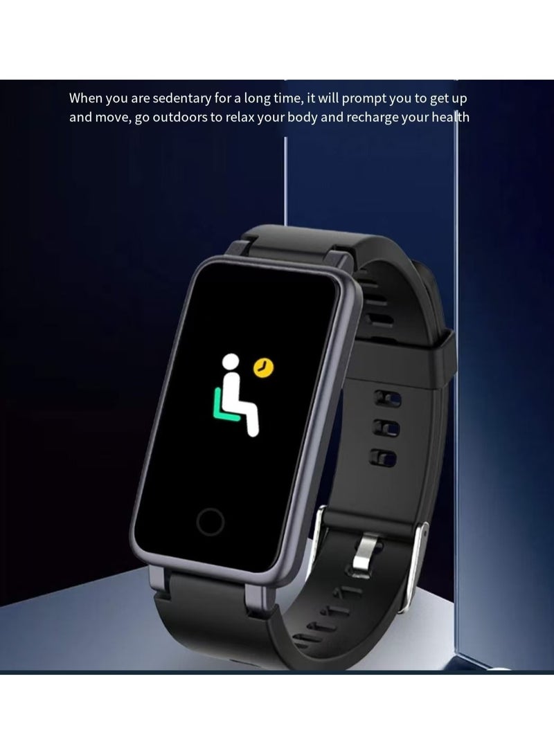C2plus smartwatch, ultra-thin design, scientific sleep tracking, long battery life - midnight black  - Image 2