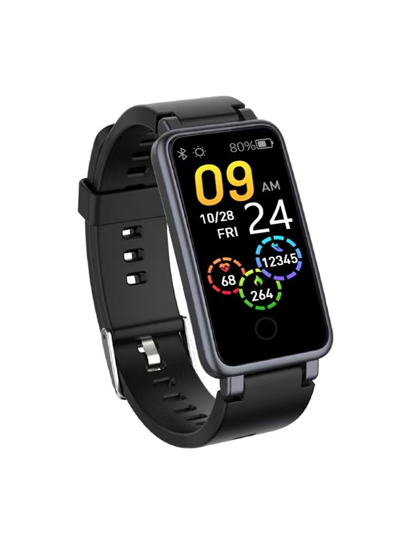 C2plus smartwatch, ultra-thin design, scientific sleep tracking, long battery life - midnight black  - Image 1
