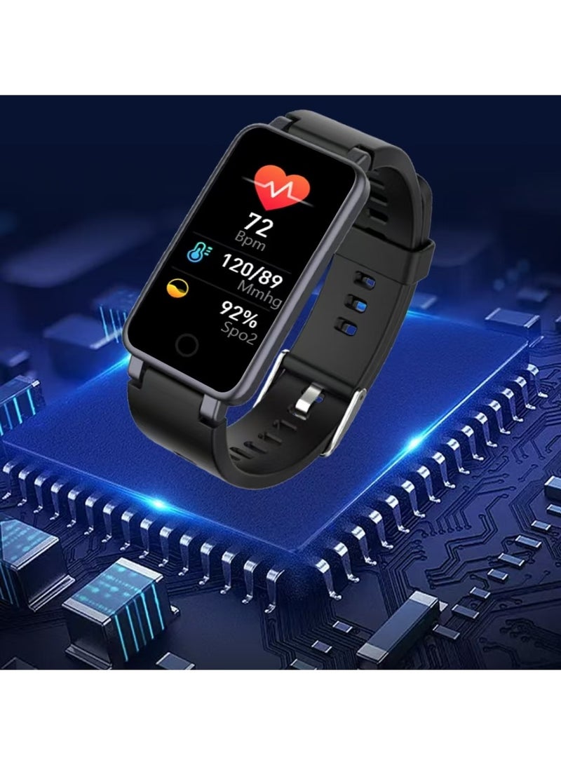 C2plus smartwatch, ultra-thin design, scientific sleep tracking, long battery life - midnight black  - Image 3