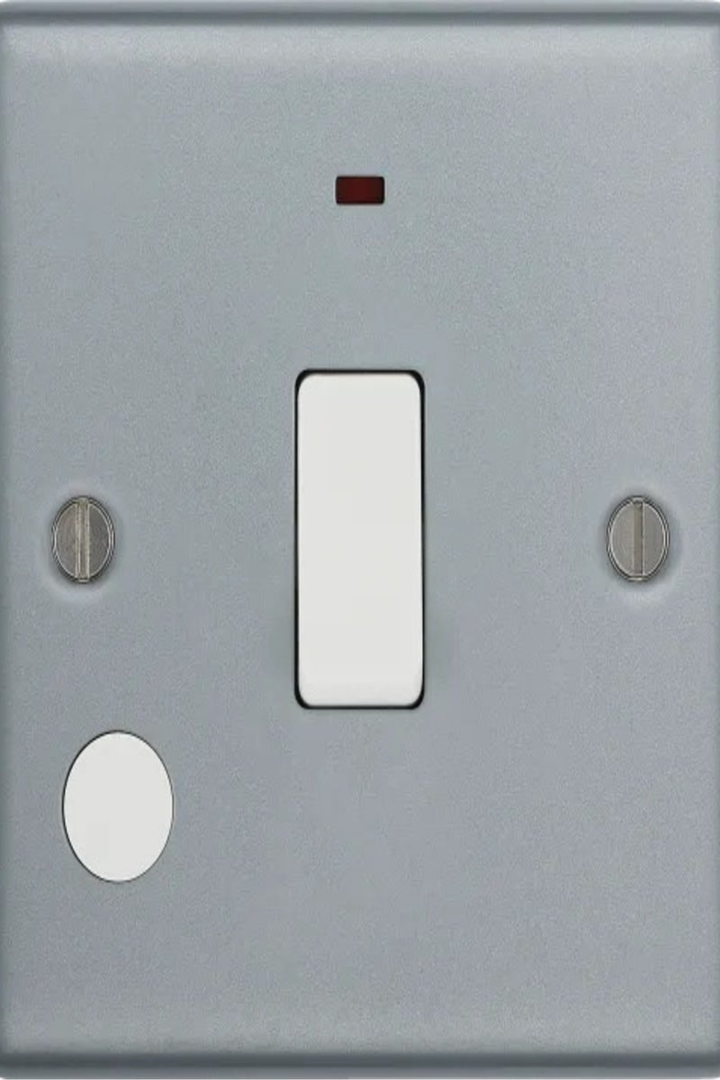 BG MC531 20A DP switch with LED indicator metal clad