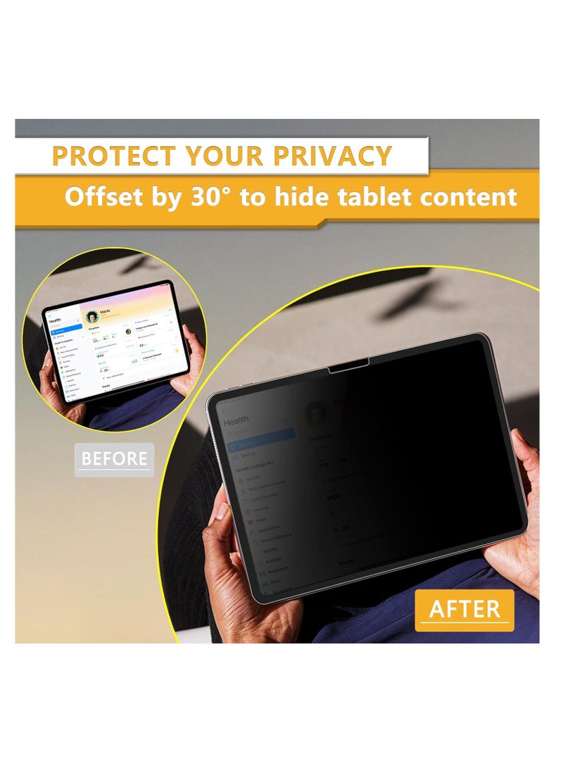 Screen Protector for iPad Pro Screen Protector for iPad Pro 11 Inch (2024 M4), Removable Privacy Screen Film with 30-Degree Anti-Spy Privacy Filter, Detachable and Reusable, Matte Finish Compatible - Image 5
