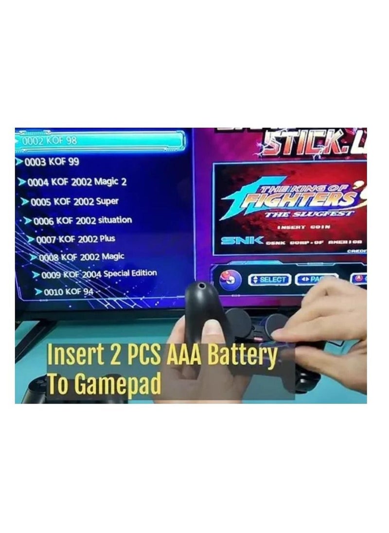 4K HD video game console, dual 2.4G wireless controllers, plug-and-play video game stick, built-in 10,000 games, retro handheld game console