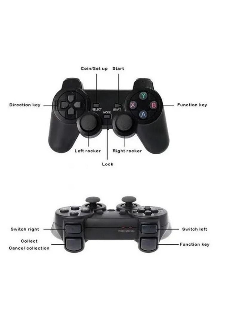 4K HD video game console, dual 2.4G wireless controllers, plug-and-play video game stick, built-in 10,000 games, retro handheld game console