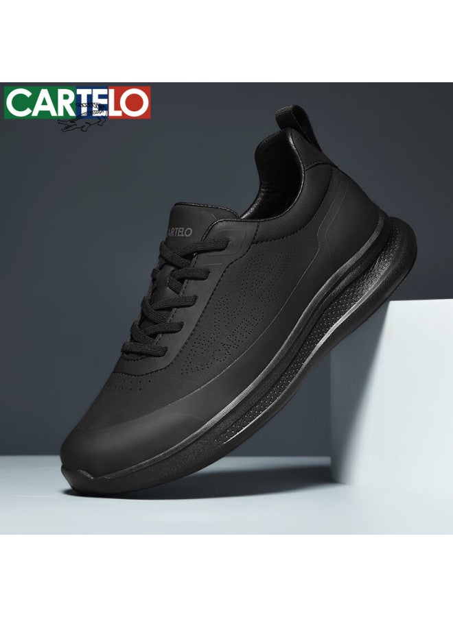 Cartelo Men's Casual Shoes Fashion Trendy Versatile Travel Running Sports Shoes 6728 Black Size 42 - Image 1