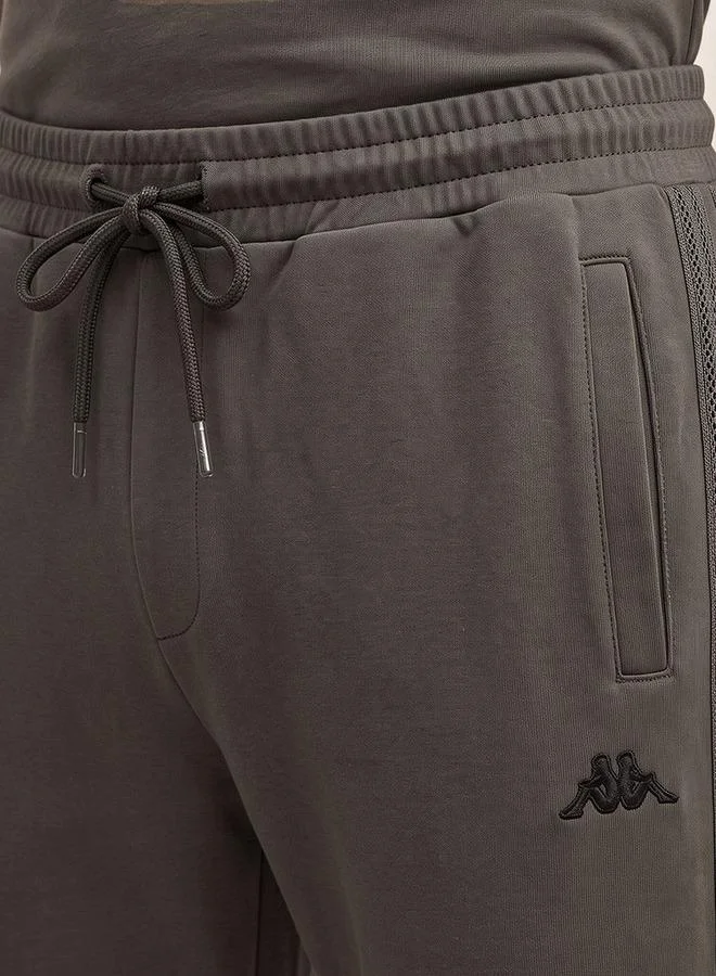 Kappa Grey Kappa 2-Way Stretch Tape Detail Joggers for Men | Best Price UAE