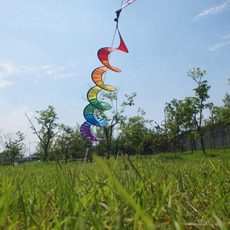 klarako Christmas Decor Windsock Windsock Rainbow Wind : Spiral Rainbow Wind Tent Nylon Hanging Rainbow Wind for Garden Outdoor Lawn Decoration Rainbow Streamers Korean Decor Outdoor Decor - Image 5