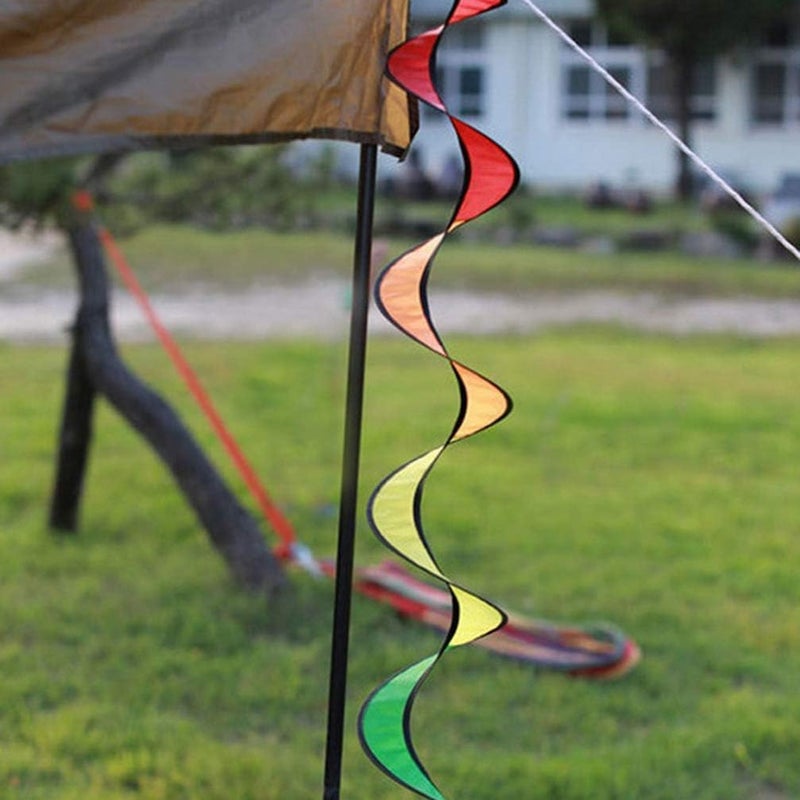 klarako Christmas Decor Windsock Windsock Rainbow Wind : Spiral Rainbow Wind Tent Nylon Hanging Rainbow Wind for Garden Outdoor Lawn Decoration Rainbow Streamers Korean Decor Outdoor Decor - Image 3
