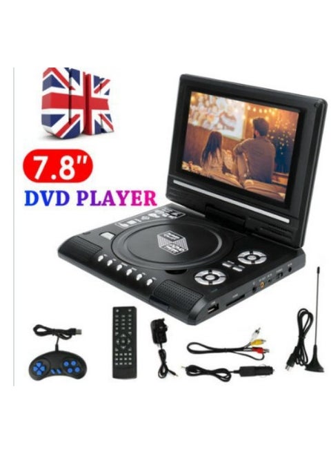 Direct Sale 7.8 Inch Portable DVD EVD Player With TV/FM/USB/game Function-Body Color:Black Australian Rules