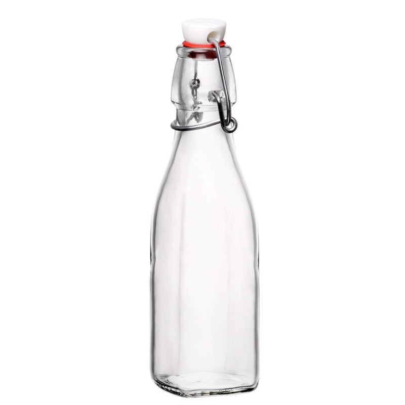 Bormioli Rocco Swing Bottle  85 oz Recyclable Glass with Airtight Seal  BPAFree  Dishwasher Safe  Ideal for Infused Drinks Juices Oils  Leakproof Odor Proof Stain Proof Food Storage