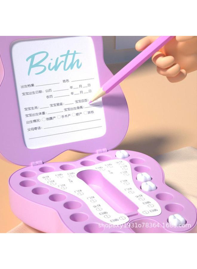 Baby Teeth Storage Box Collection Commemorative Box Girl's Teeth Dropped And Teeth Replacement Children's Collection Box Boy's Teeth Small Box-Color:White Girl-Specifications:Standard - Image 5