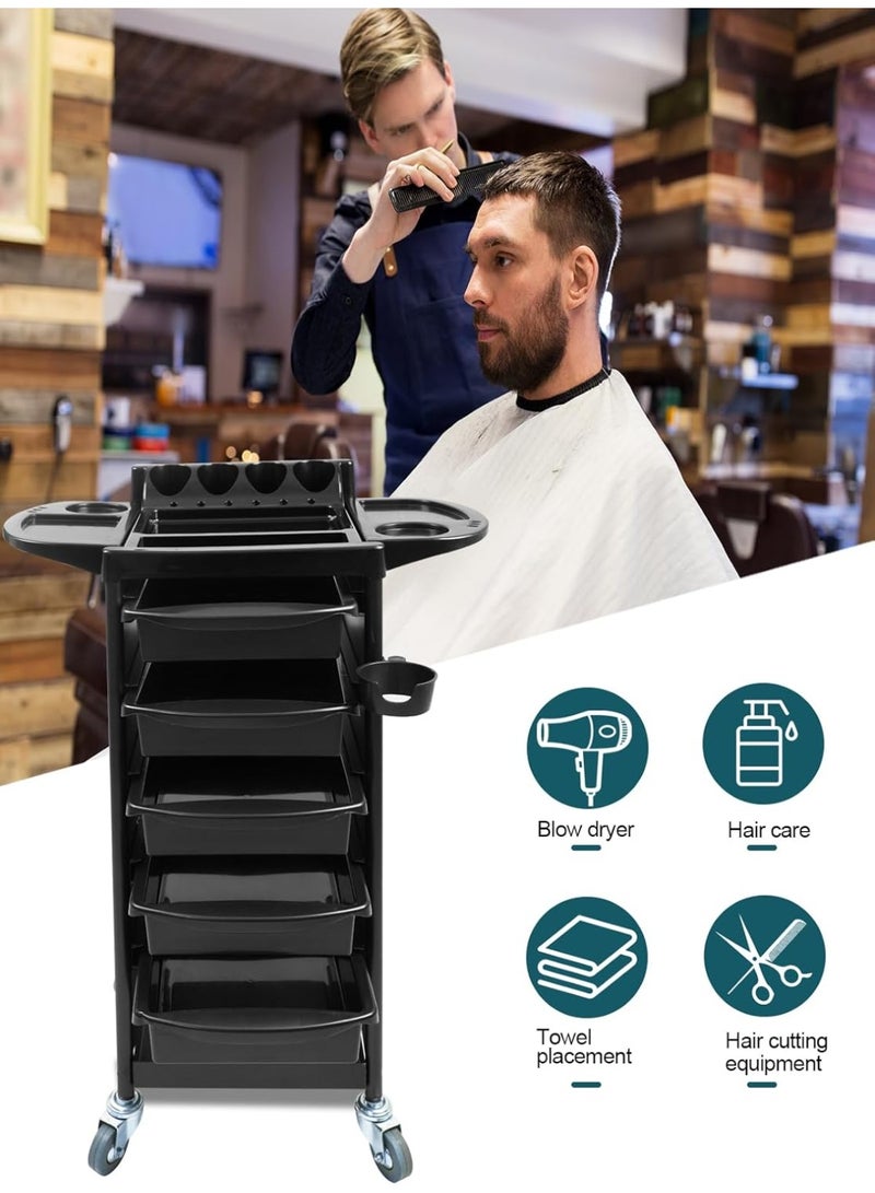 Meishida Shelves Trolley Cart with Tray on the Lower Top Layer for Salon & Spa, Beauty Facial Clinic Professional and Personal Use Equipment Furniture - Image 2