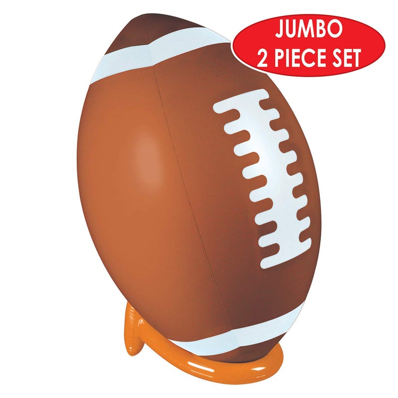 Beistle Inflatable Football and Tee Set Oversized Sports Theme Party Decoration for Tailgate Events Game Day Celebrations Stadium Viewing Parties and Athletic Theme Displays 3 Ft 3 In - Image 4
