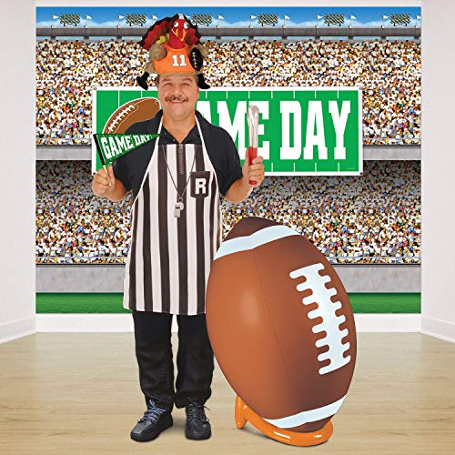 Beistle Inflatable Football and Tee Set Oversized Sports Theme Party Decoration for Tailgate Events Game Day Celebrations Stadium Viewing Parties and Athletic Theme Displays 3 Ft 3 In - Image 3