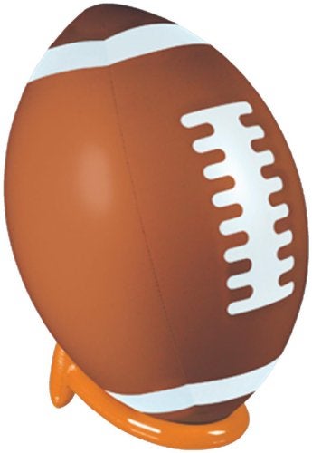 Beistle Inflatable Football and Tee Set Oversized Sports Theme Party Decoration for Tailgate Events Game Day Celebrations Stadium Viewing Parties and Athletic Theme Displays 3 Ft 3 In - Image 1