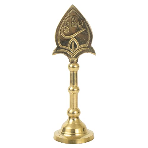 Spillbox Golden Brass Lord Muruga Vel God Idol with Round Base for Home Pooja/Puja, Murgavel Idol Size - 16 CM - Image 3