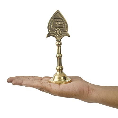 Spillbox Golden Brass Lord Muruga Vel God Idol with Round Base for Home Pooja/Puja, Murgavel Idol Size - 16 CM - Image 4
