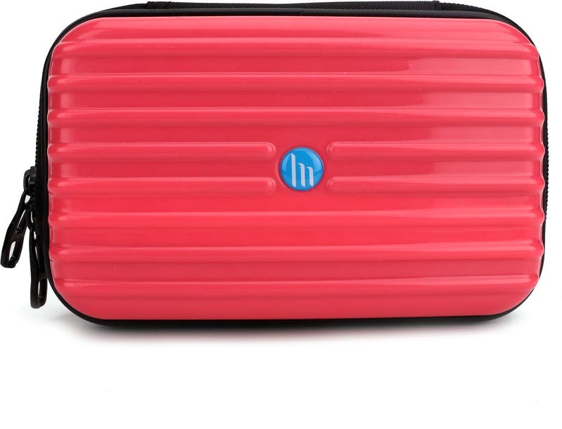 QIPS Hard Case Polycarbonate made Unbreakable and Light Weight Universal Jumbo Travel Case for Small Electronics and Accessories, Multi-Utility Case, Travel Friendly, Pink - Image 2