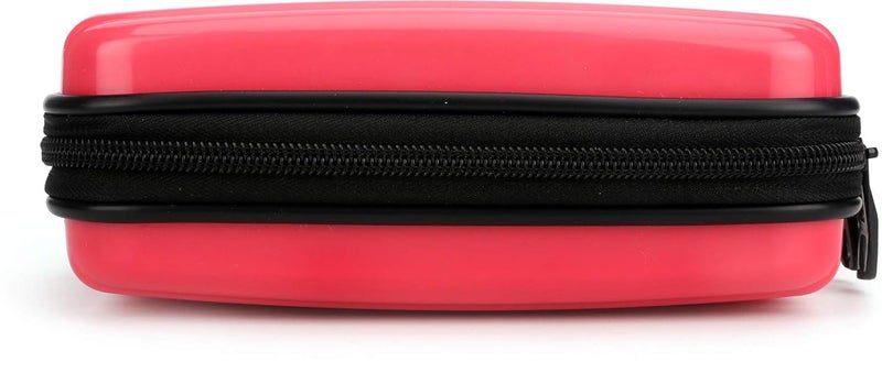 QIPS Hard Case Polycarbonate made Unbreakable and Light Weight Universal Jumbo Travel Case for Small Electronics and Accessories, Multi-Utility Case, Travel Friendly, Pink - Image 3