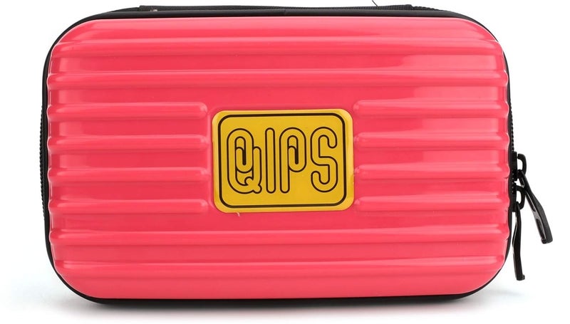 QIPS Hard Case Polycarbonate made Unbreakable and Light Weight Universal Jumbo Travel Case for Small Electronics and Accessories, Multi-Utility Case, Travel Friendly, Pink - Image 4