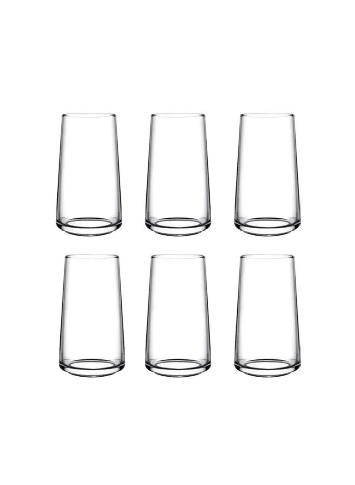 Pasabahce Tokio 6 Piece Highball Glasss-Set 390ml – Turkey Made Clear - Image 1