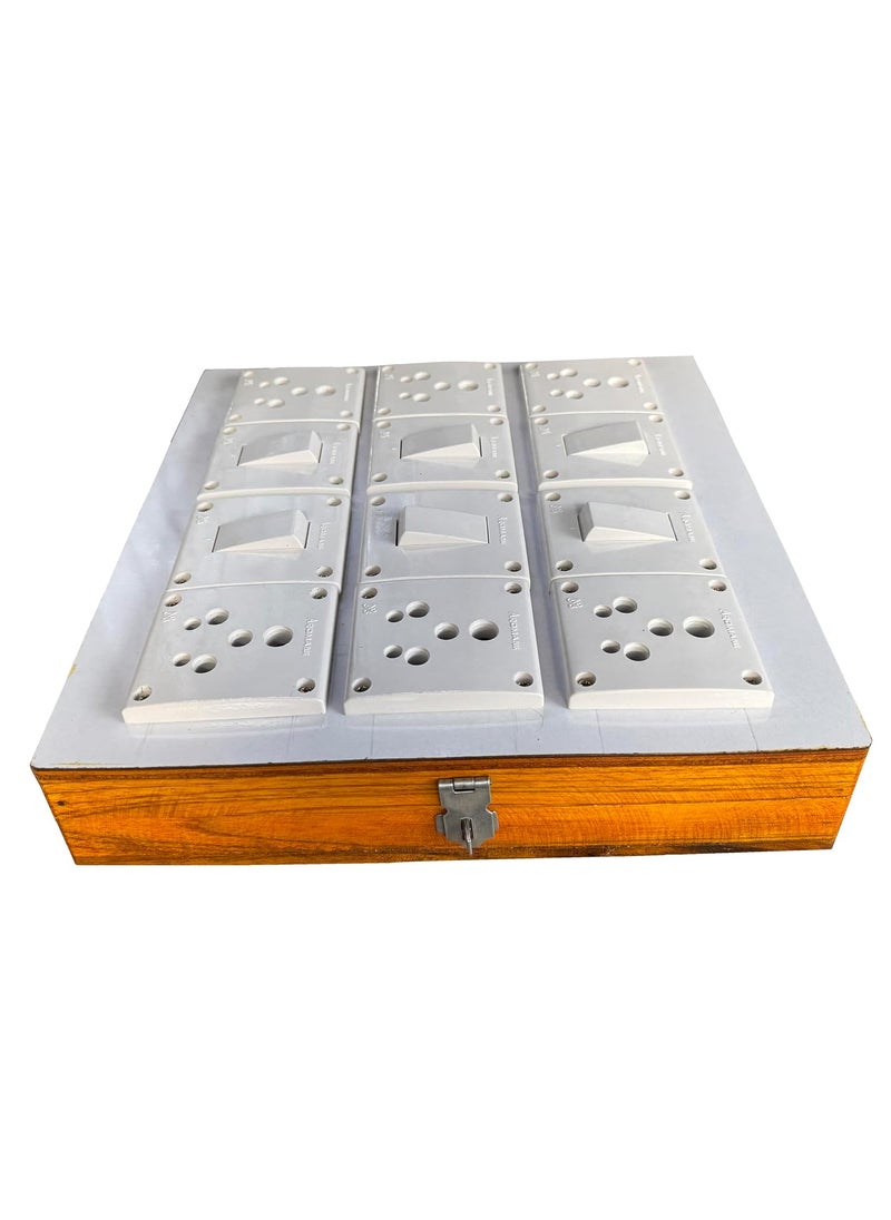 HIKEN Wooden Electric Board 15A 6 Socket 6 Switch with Wire 4 Meter Wire  - Image 2