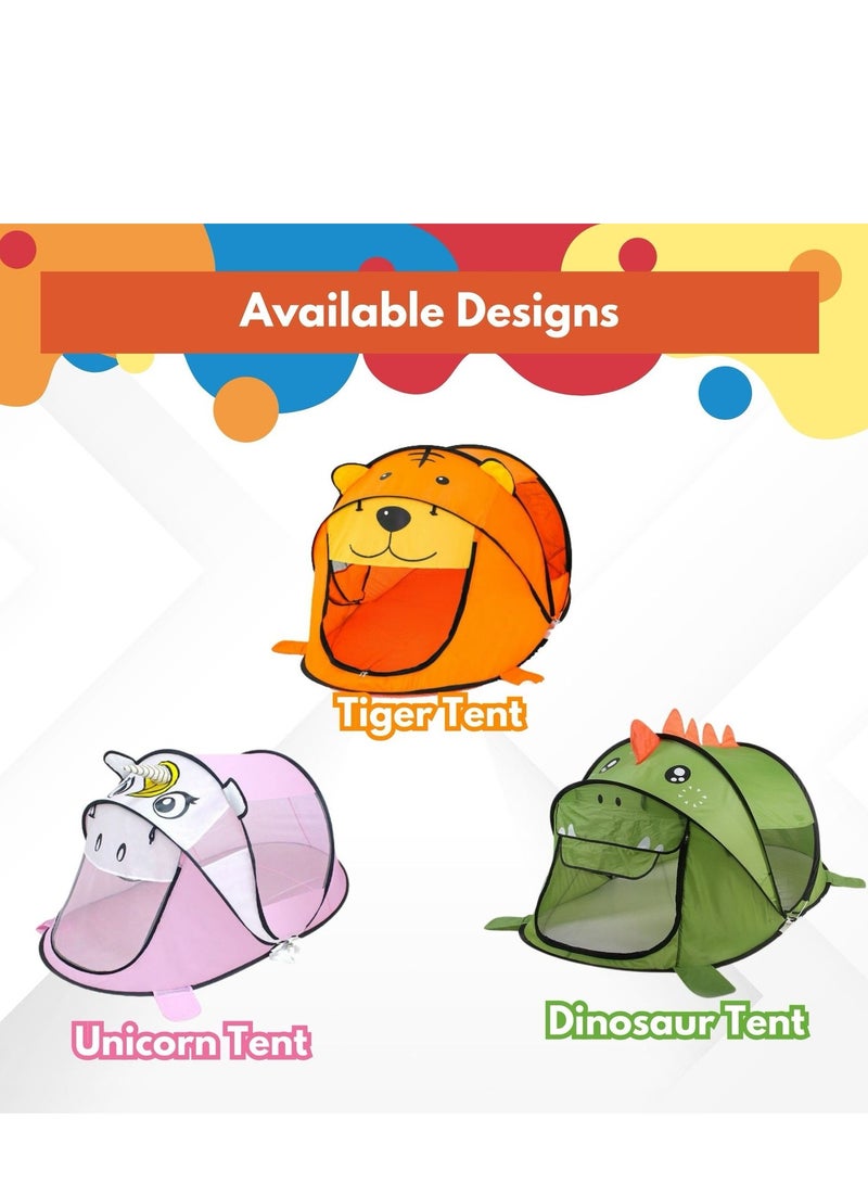 المنزل الذكي خيمة منزلية ذكية للأطفال للعب والنوم وديكور حفلات أعياد الميلاد وخيمة بيت اللعب للأولاد والبنات وخيمة داخلية وخارجية (خيمة ديناصور) - Image 2