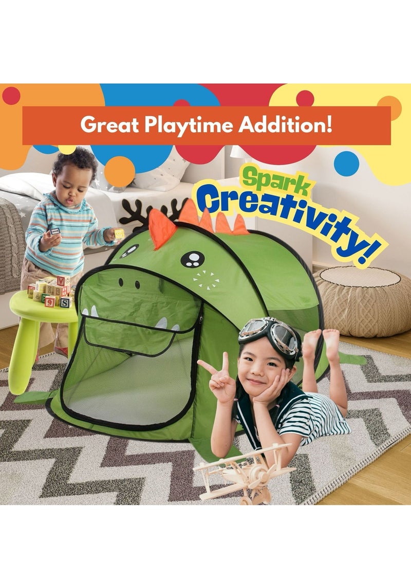 المنزل الذكي خيمة منزلية ذكية للأطفال للعب والنوم وديكور حفلات أعياد الميلاد وخيمة بيت اللعب للأولاد والبنات وخيمة داخلية وخارجية (خيمة ديناصور) - Image 4