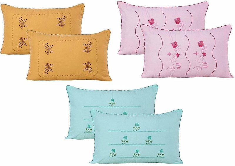 HSR Collection Cotton 300 TC Pillow Cover (Multicolour_Standard) - Image 5