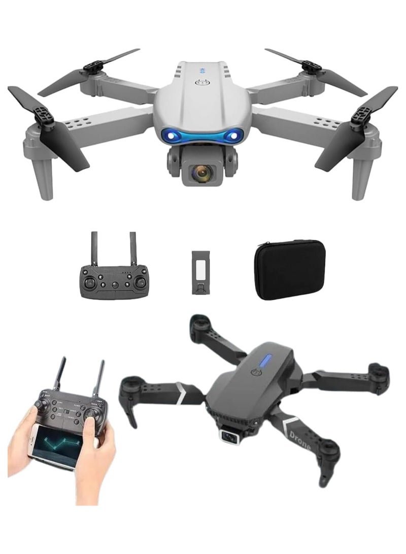 E99 PRO Drone with 4K HD Dual Camera, Foldable Design, Obstacle Avoidance, Height Keep Function, Remote Control RC Quadcopter for Adults and Teenagers (Multicolor) - Image 1