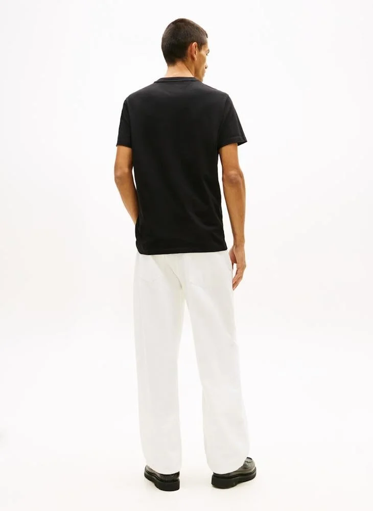 TOMMY JEANS  Signature Logo Slim Jersey T-Shirt for Men | Best Price UAE