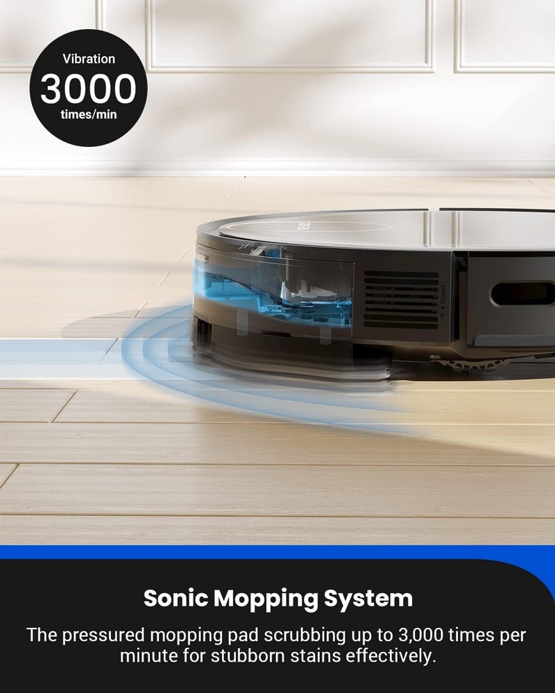 Proscenic X1 Robot Vacuum Cleaner with Mop, 3000pa, integrated LiDAR Navigation Robot with the 2.5L Self-Emptying Technology, APP & Alexa Control for Cleaning Pet Hair/Dust/Hard Floor/Low Pile Carpet - Image 2