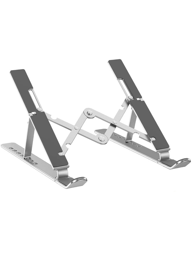 Adjustable Portable Laptop Aluminum Stand, Compatible with MacBook Air Pro Dell HP Lenovo 9-17 Inch - Image 1