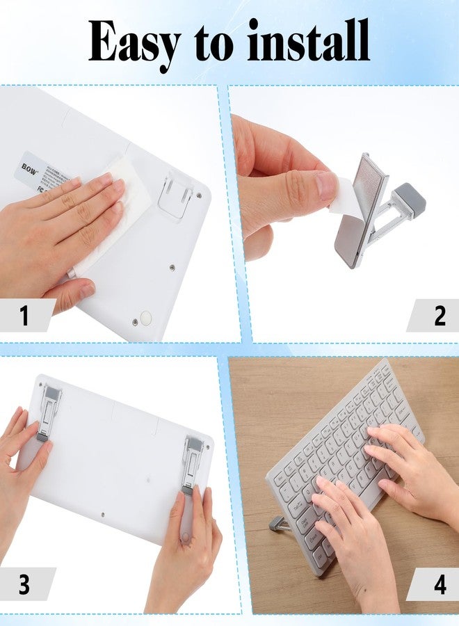 WJIAAA 4 Pcs Mini Portable Laptop Stand, Foldable Keyboard Riser Stand - Image 3