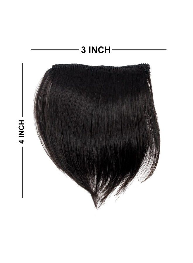 AASA Clips In Synthetic Hair Front Side Invisible Cover Up Extension/Volumizer For Girls And Women (4 Inches Volumizer Dark Brown) - Image 3