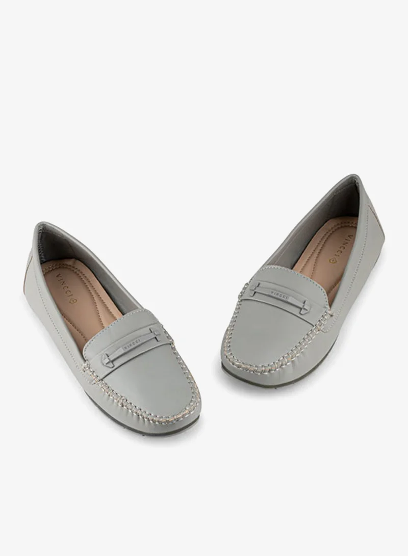 Vincci Grey Women Pointed Toe Flat Pumps for Women | Best Price UAE