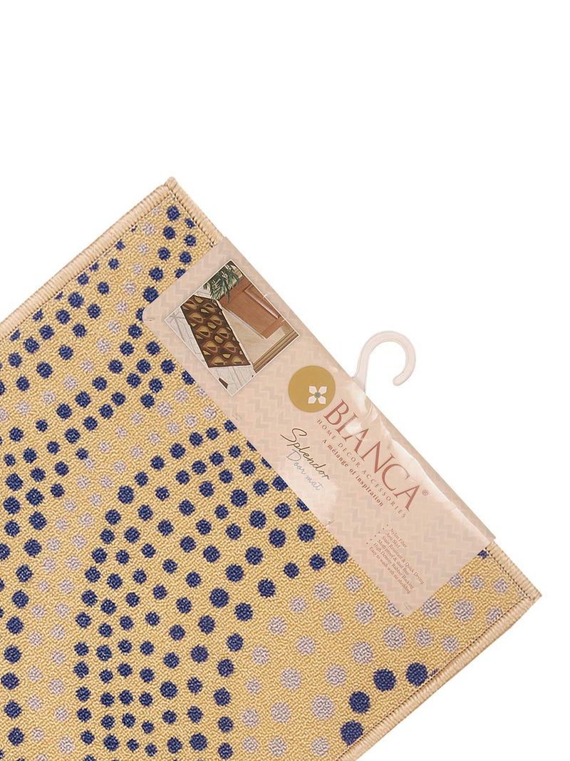 BIANCA Highly Durable Anti Slip Door Mat -1pc Large Size (splender) dots-dk.Beige/Navy - Image 4