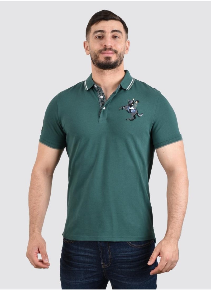 GIORDANO - Men's Napoleon Polo - Green - Image 1