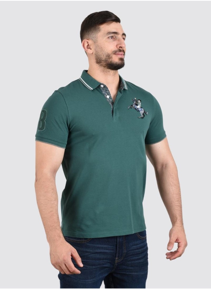 GIORDANO - Men's Napoleon Polo - Green - Image 1