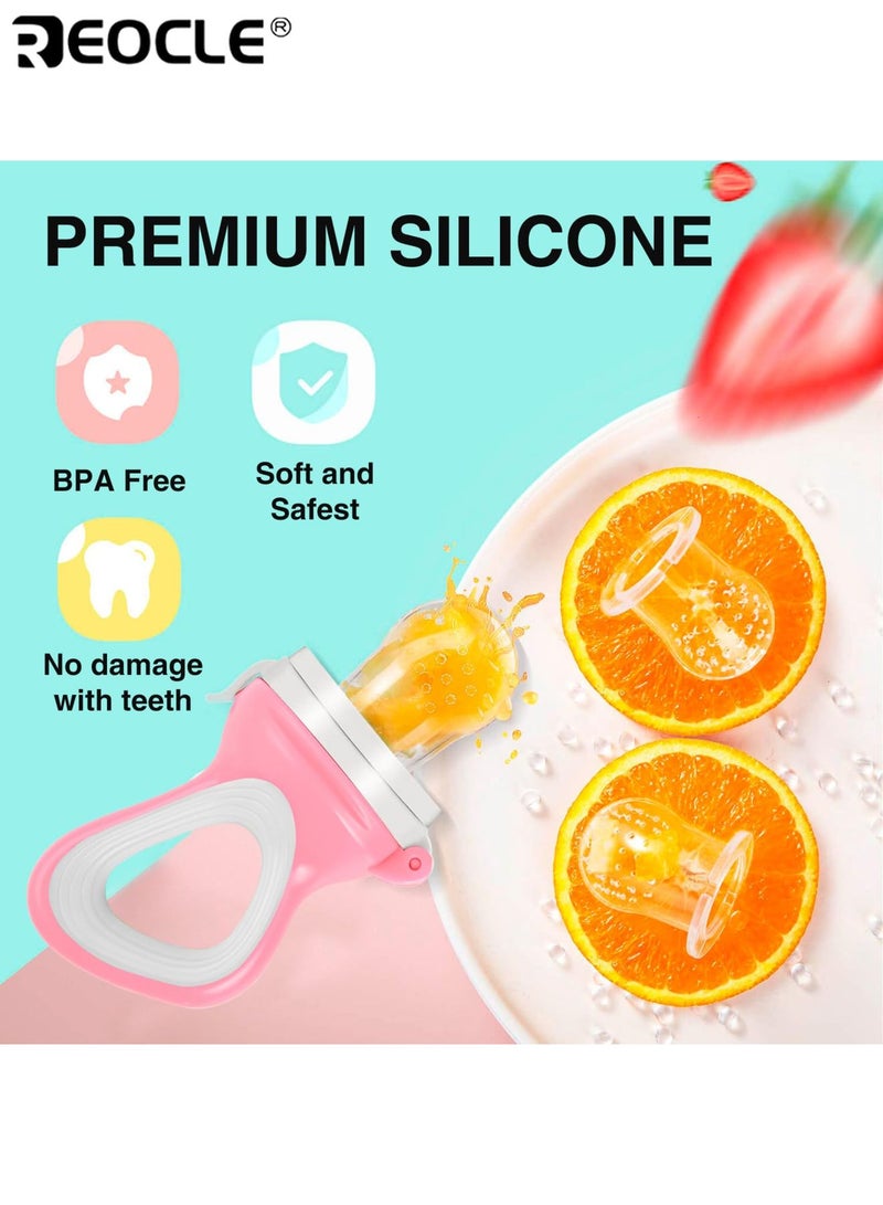 REOCLE Baby Rotate Push-Type Feeder with Storage Box Kids Feeding Tableware Food Supplement Dispenser Silicone Fresh Food Feeder Pacifier Perfect Gift for Youngsters - Image 3