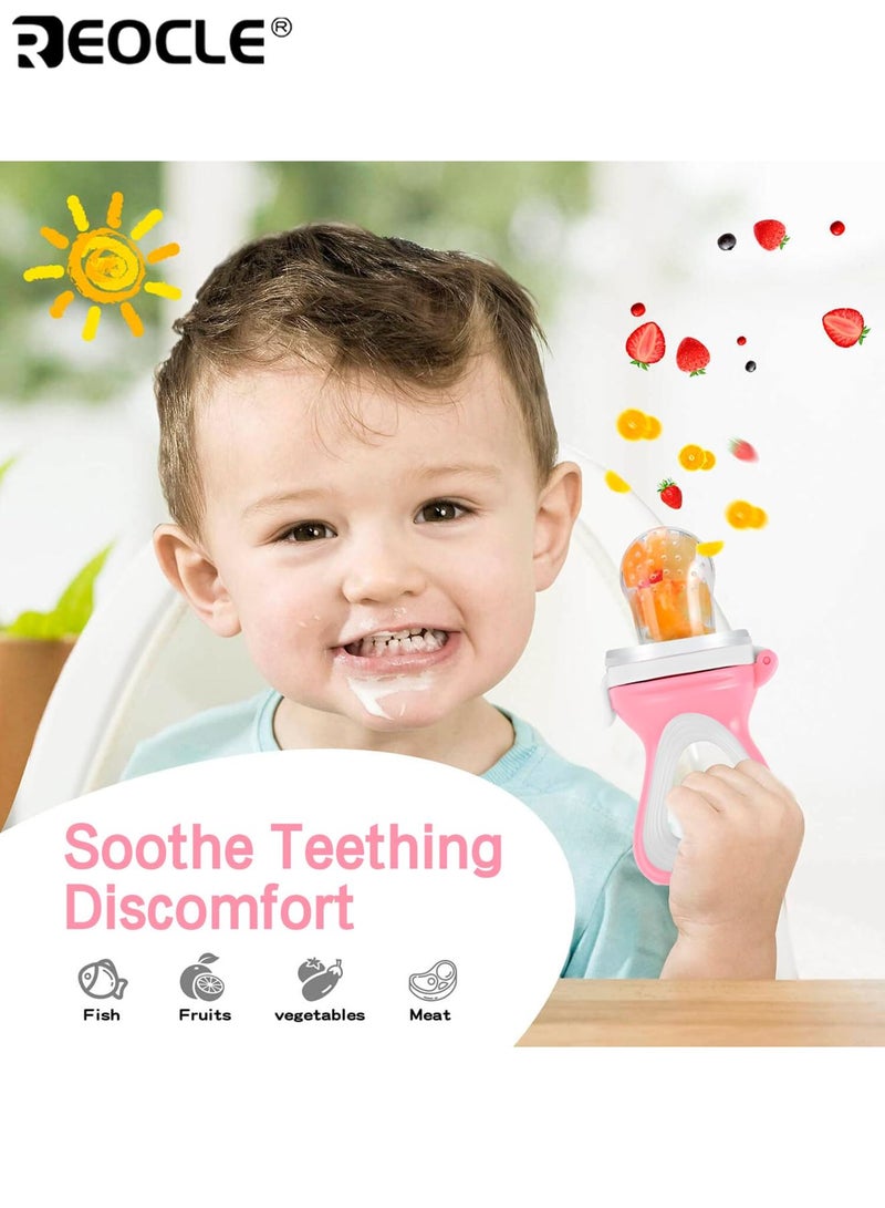 REOCLE Baby Rotate Push-Type Feeder with Storage Box Kids Feeding Tableware Food Supplement Dispenser Silicone Fresh Food Feeder Pacifier Perfect Gift for Youngsters - Image 2