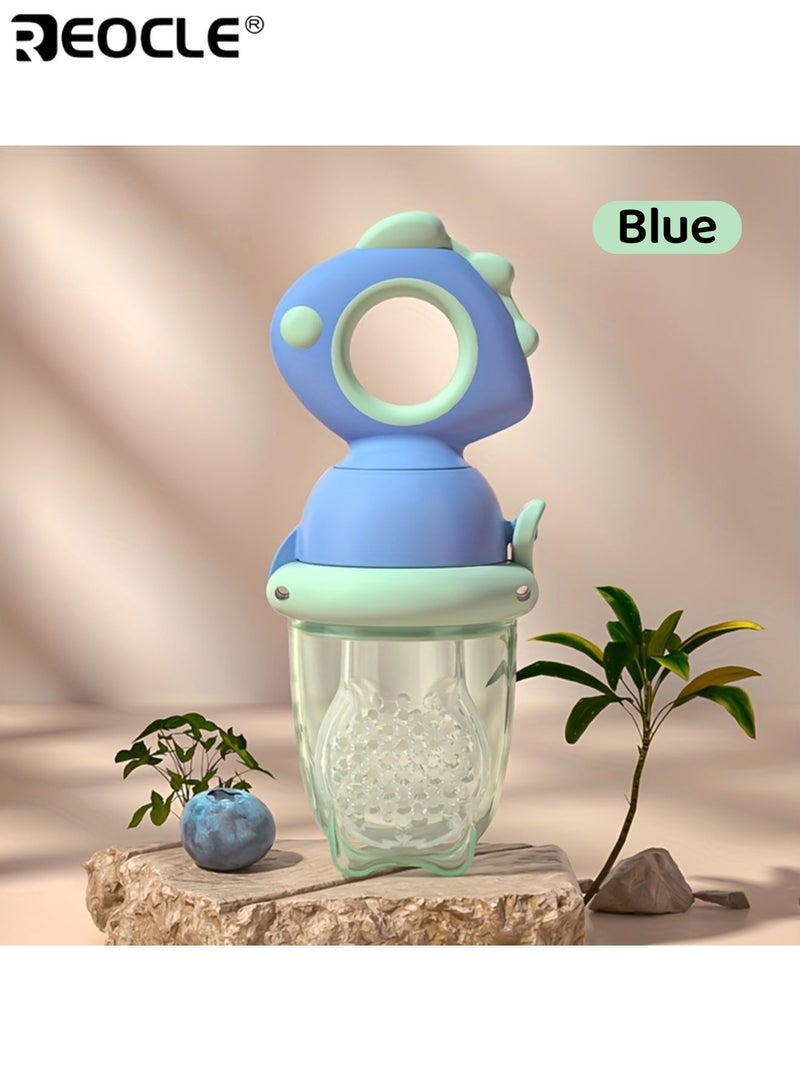 REOCLE Baby Rotate Push-Type Feeder with Storage Box Kids Feeding Tableware Food Supplement Dispenser Silicone Fresh Food Feeder Pacifier Perfect Gift for Youngsters - Image 1