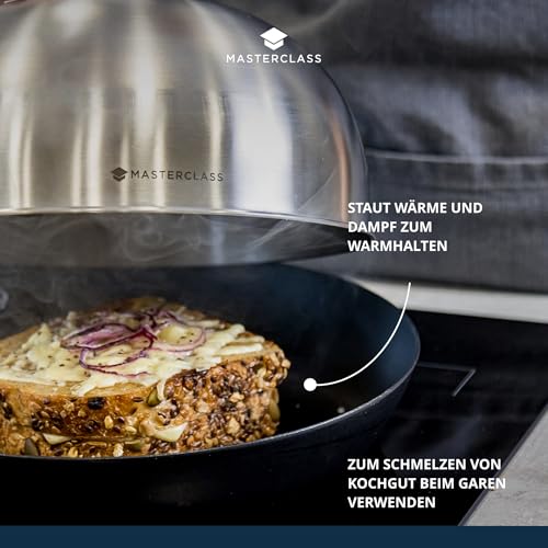 Master Class MasterClass KitchenCraft Melting Dome and Burger Cover, Stainless Steel, Silver, 22.5 x 12 x 16 cm - Image 5