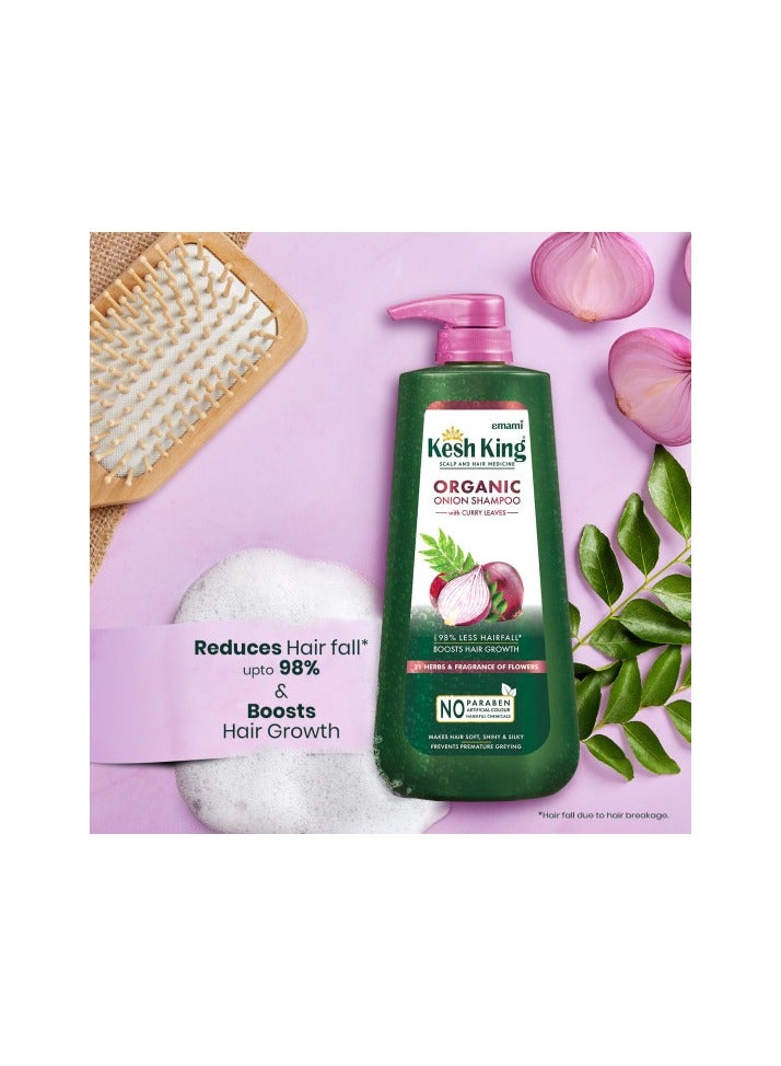 Kesh King Organic Onion Hair Fall Shampoo With Curry Leaves 600ml - Image 2