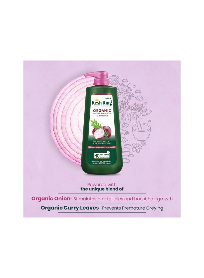Kesh King Organic Onion Hair Fall Shampoo With Curry Leaves 600ml - Image 4