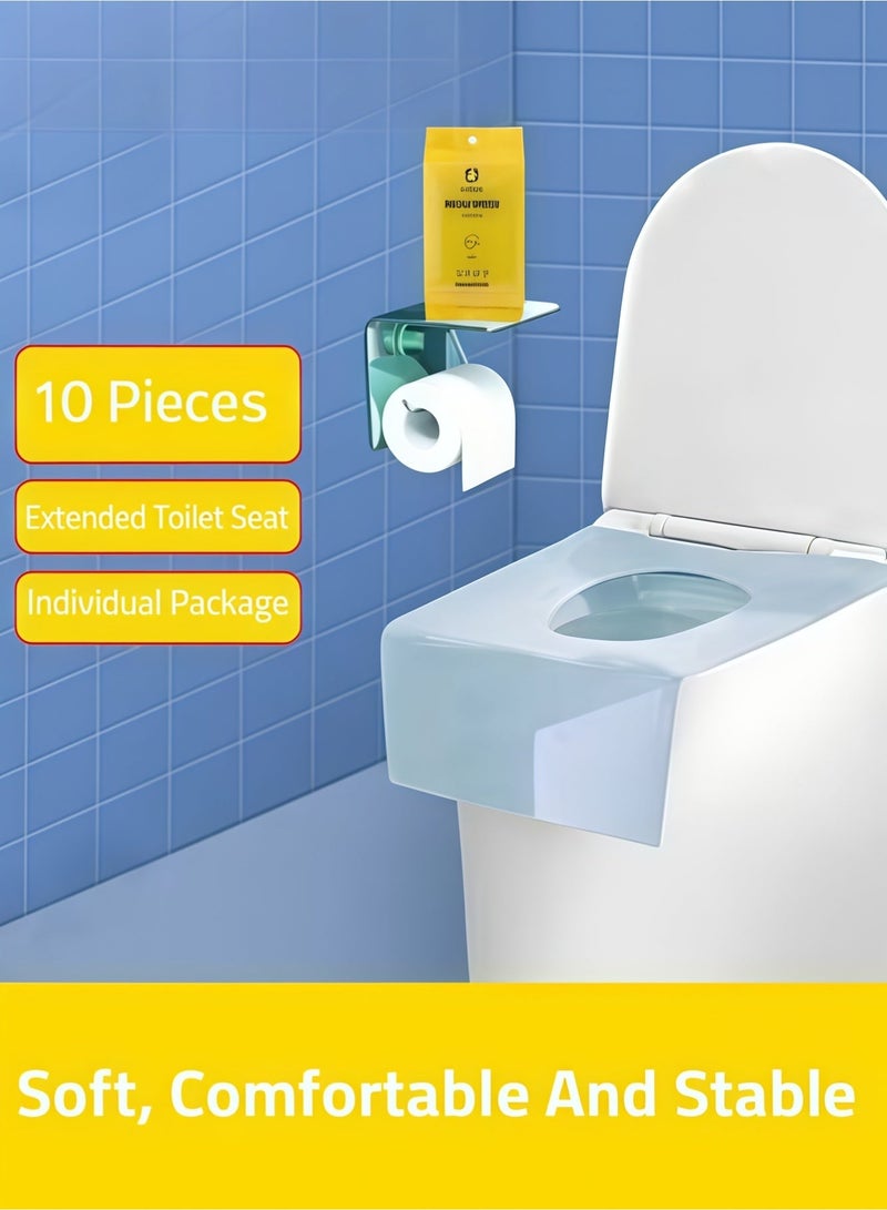 DOOKOO Foldable Portable Travel Potty Training Seat and 10 PCS Extra Large Toilet Seats Covers Disposable Waterproof for Boys Girls, Toddlers Potty Training in Public Restrooms - Image 3