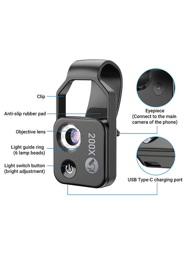 Generic - 200X Portable Microscope Universal Mobilephone Microscope - Image 1