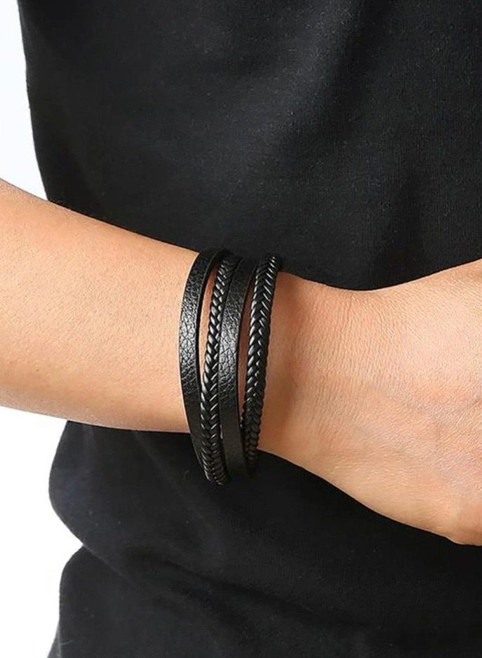 Luxury Concept Elegant High Quality Of PU Leather Bracelet For Men - Image 1