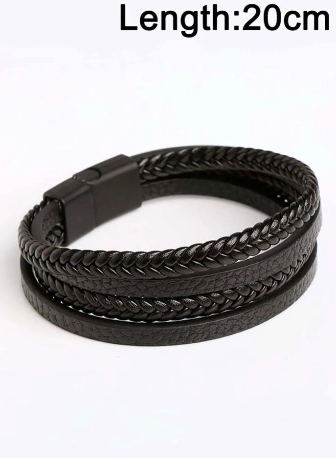 Luxury Concept Elegant High Quality Of PU Leather Bracelet For Men - Image 3